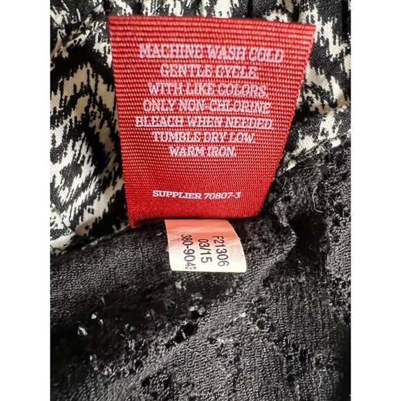 Arizona jeans jumpsuit size 10 black white geometric summer casual at leisure - Picture 10 of 10